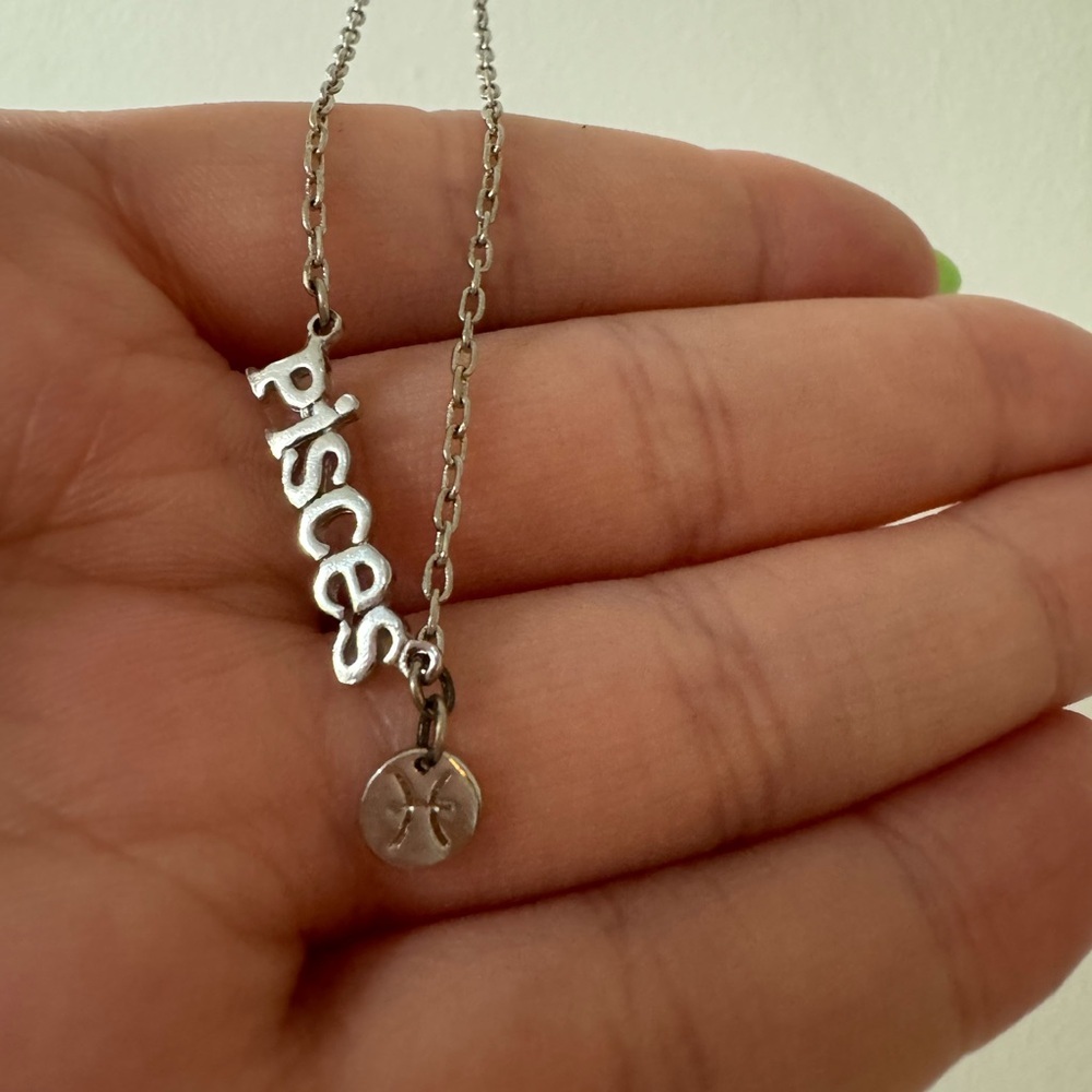 Silver Plated Pisces Zodiac Necklace